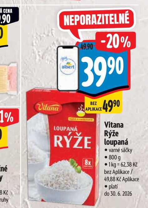 Vitana Rýže RÝŽE loupaná 800 g