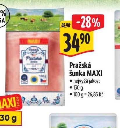 Pražská šunka MAXI 130 g