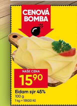 Eidam sýr 45% 100 g