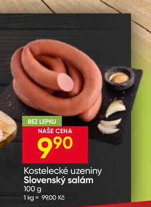 Kostelecké uzeniny Slovenský salám 100 g