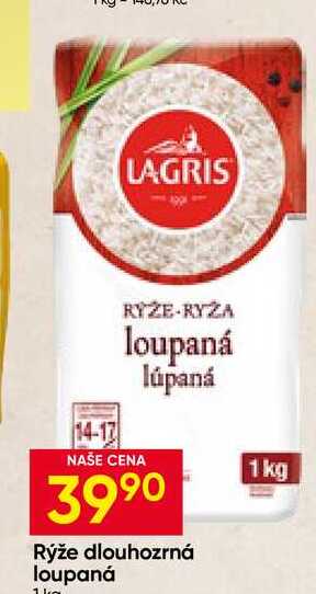 LAGRIS Rýže dlouhozrná loupaná 1 kg