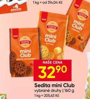 Sedita mini Club vybrané druhy 160 g