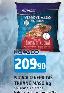 NOWACO VEPŘOVÉ TRHANÉ MASO kg sous-vide, chlazené, balení cca 550 g