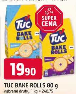 TUC BAKE ROLLS 80 g