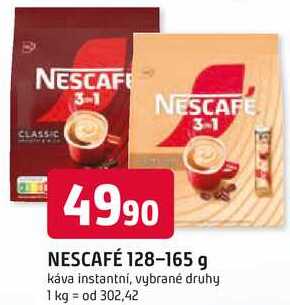 NESCAFÉ 128-165 g káva instantní, vybrané druhy