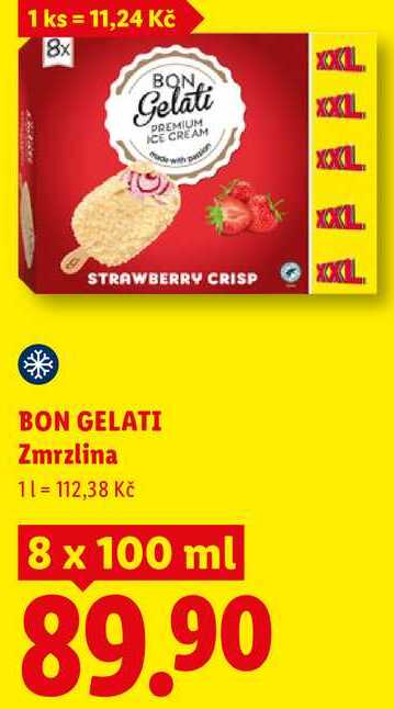BON GELATI Zmrzlina , 8x 100 ml
