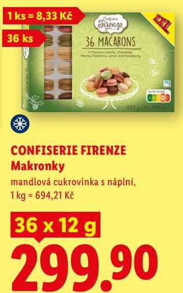 CONFISERIE FIRENZE Makronky, 36x 12 g