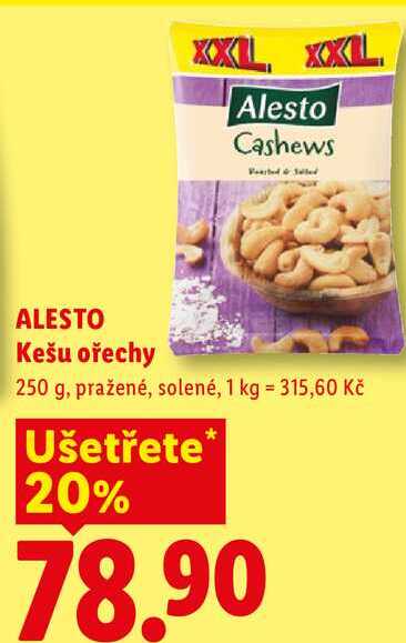 ALESTO Kešu ořechy, 250 g