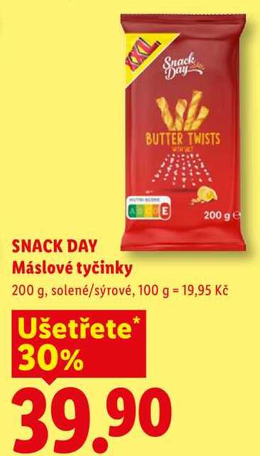 SNACK DAY Máslové tyčinky, 200 g