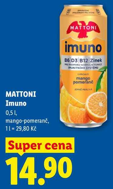 MATTONI Imuno, 0,5 l