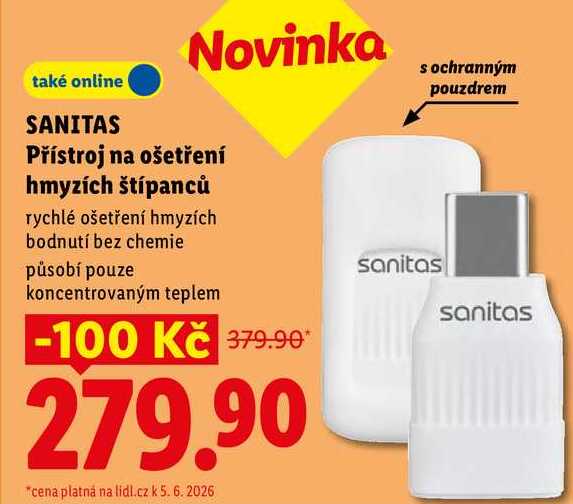 SANITAS Přístroj na ošetření hmyzích štípanců 