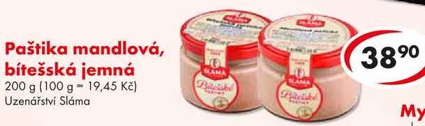 Paštika mandlová, bítešská jemná, 200 g
