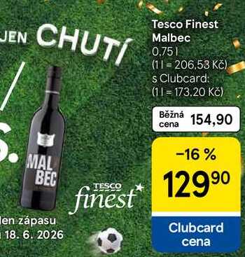 Tesco Finest Malbec, 0,75 l