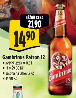 Gambrinus Patron 12, 0,5 l