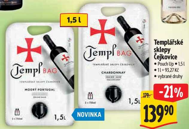Templářské sklepy Čejkovice, 1,5 l