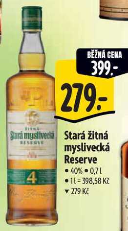 Stará žitná myslivecká Reserve, 0,7 l