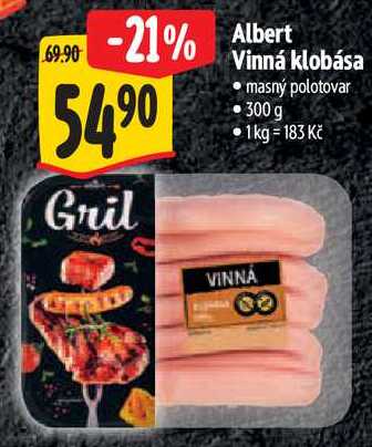 Albert Vinná klobása, 300 g