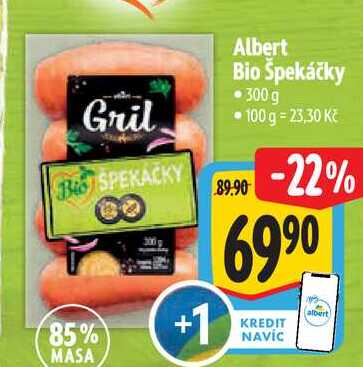 Albert Bio Spekáčky, 300 g