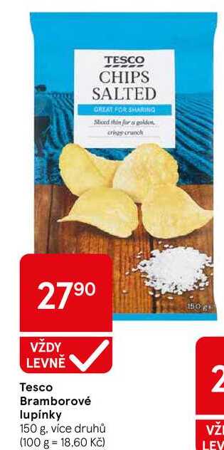 Tesco Bramborové, 150 g, více druhů 