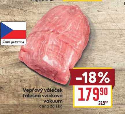 Vepřový váleček falešná svíčková vakuum cena za 1 kg