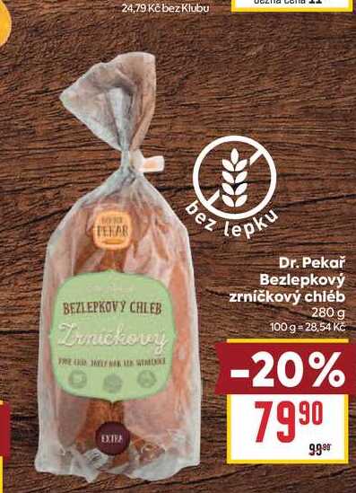 Dr. Pekař Bezlepkový zrníčkový chléb 280 g