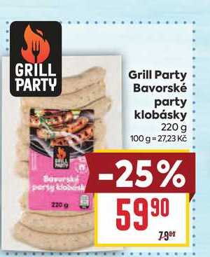 Grill Party Bavorské party klobásky 220 g