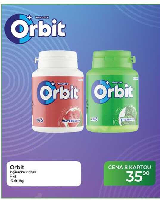 Orbit žvýkačka v doze 64 g