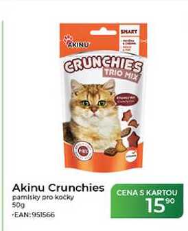 Akinu Crunchies pamlsky pro kočky 50g
