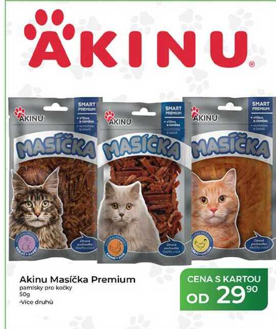 Akinu Masíčka Premium pamisky pro kočky 50g