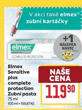 Elmex Sensitive plus complete protection Zubní pasta 75 ml