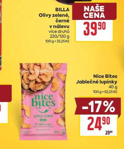 Nice Bites Jablečné lupínky 40 g 