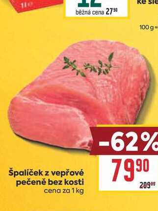 špalíček z vepřové pečeně bez kosti cena za 1 kg