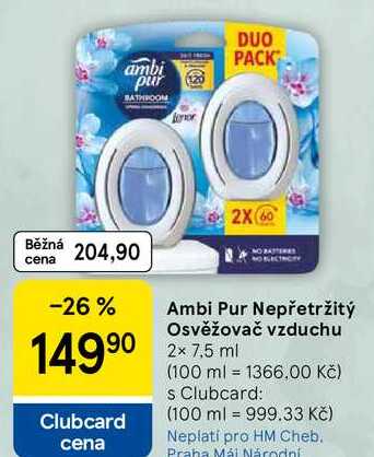 Ambi Pur Nepřetržitý Osvěžovač vzduchu, 2x 7,5 ml