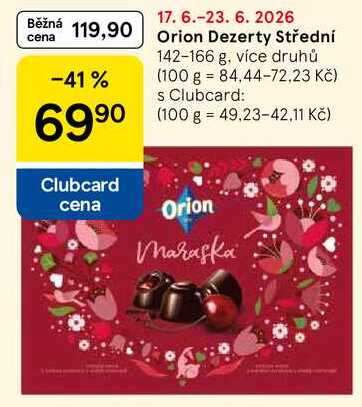 Orion Dezerty Střední, 142-166 g. více druhů