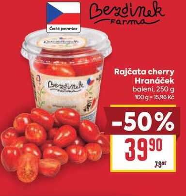 Rajčata cherry Hranáček balení, 250 g 