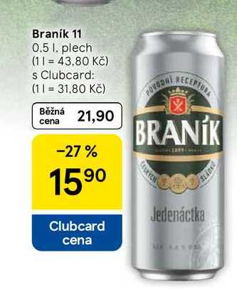 Braník 11, 0.5 l, plech