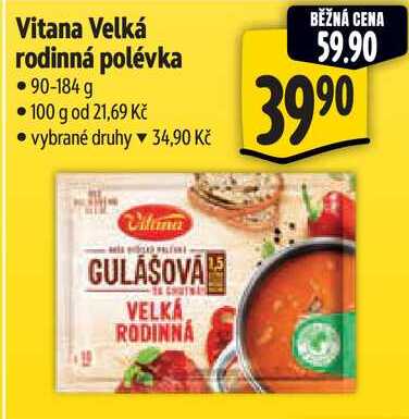 Vitana Velká rodinná polévka, 90-184 g