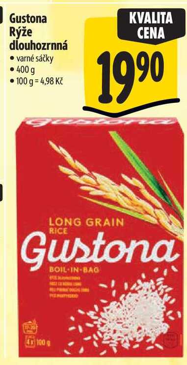 Gustona Rýže dlouhozrnná, 400 g