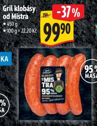 Gril klobásy od Mistra, 450 g 