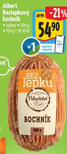 Albert Bezlepkový bochník, 300 g