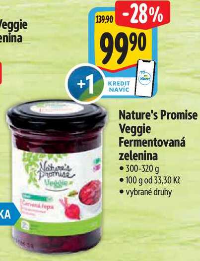 Nature's Promise Veggie Fermentovaná zelenina, 300-320 g