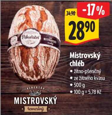 Mistrovský chléb, 500 g