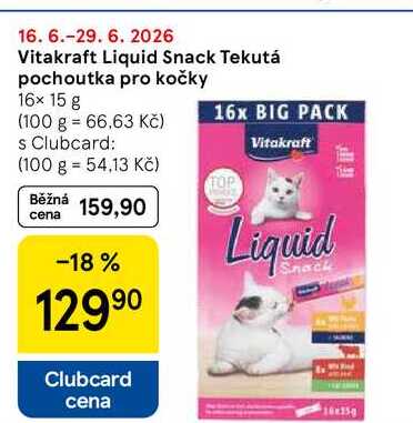Vitakraft Liquid Snack Tekutá pochoutka pro kočky, 16x 15 g