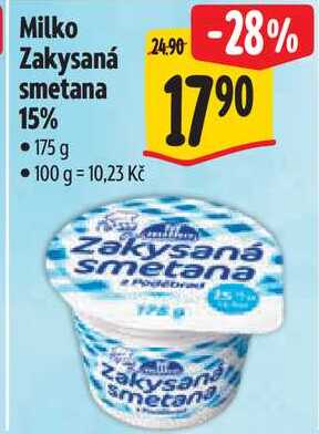Milko Zakysaná smetana 15%, 175 g