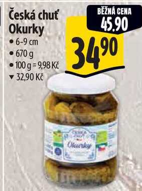 Česká chuť Okurky, 670 g 