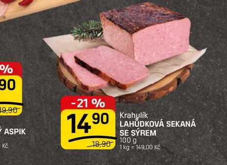 LAHŮDKOVÁ SEKANÁ SE SÝREM 100 g