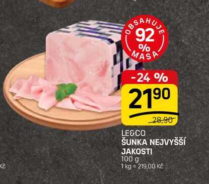 ŠUNKA NEJVYŠŠÍ JAKOSTI 100 g