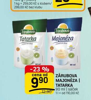 ZÁRUBOVA MAJONÉZA | TATARKA 90 ml | sáček