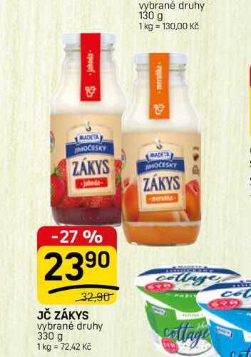 JČ ZÁKYS vybrané druhy 330 g